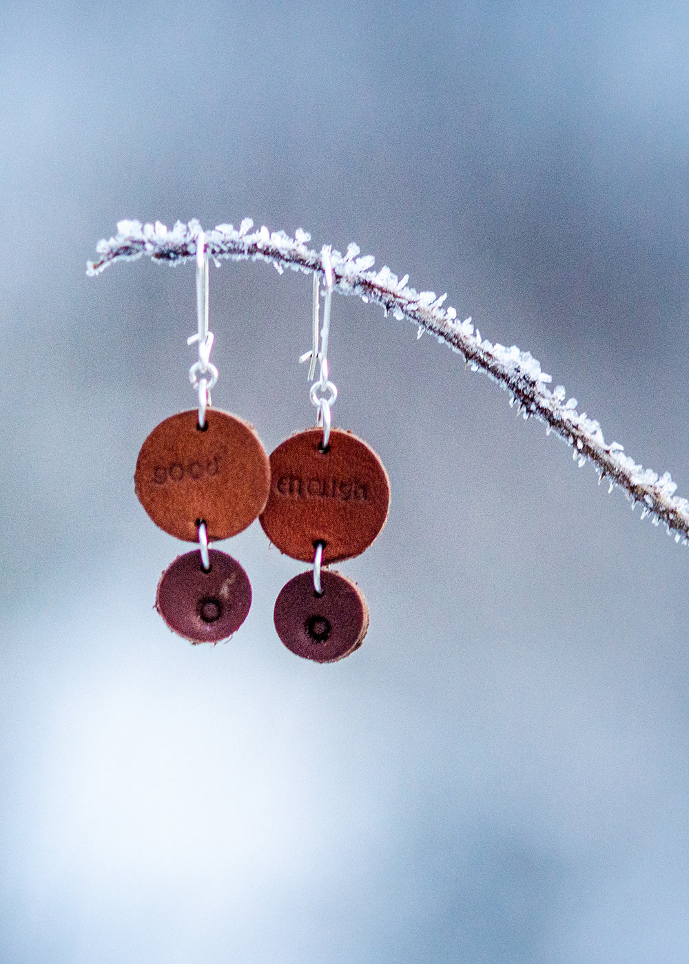 Light weight leather earrings "good enough"